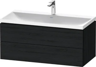 Duravit L-Cube c-shaped Set wandhängend Eiche Schwarz Matt 1000x480x480 mm - LC6952O16160000 LC6952O16160000