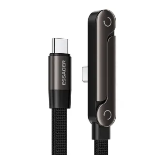 ESSAGER ES-X78 5A 100W Type-C to Type-C Cable Fast Charging Data Transmission Thickened Copper Core Line 1M Long for iPh