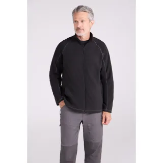 Mountain Warehouse - "Ashbourne" Fleecejacke Durchgehender Reißverschluss für Herren (Schwarz)