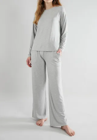 TOM TAILOR BODYWEAR - Nachtwäsche Weiblich grau-mittel-melange - Gr. - 42