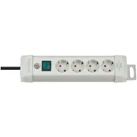 Brennenstuhl Premium-Line Steckdosenleiste 4-fach (Ein- / Ausschalter, Kabellänge 1,8 m), mit Schalter