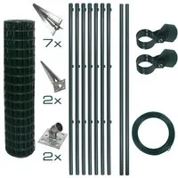 ESTEXO Gartenzaun Schweißgitterzaun Komplettset 1,2 x 10m Zaunset Einschlaghülsen Zaun