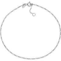 Silberkettenstore Fußkette Fußkette Figaro 1,4mm - 925 Silber, wählbar von Länge 23cm-30cm