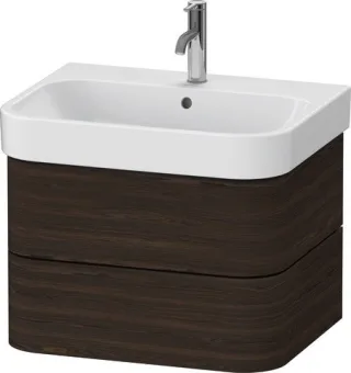 Duravit Happy D.2 Plus Waschtischunterbau wandhängend Nussbaum gebürstet Matt 625x490x415 mm - HP438 HP4386069690000