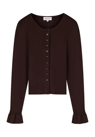 Fabienne Chapot - Figurbetonter Cardigan braun - Gr. - L