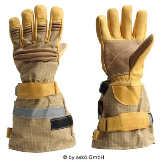 Brandhandschuh PATRON® PBI ELK askö | Braun | lange Stulpe | EN 659 | PBI Matrixgewebe | Chemikalienresistent | direkte Feuerbekämpfung | Innenangriff 7