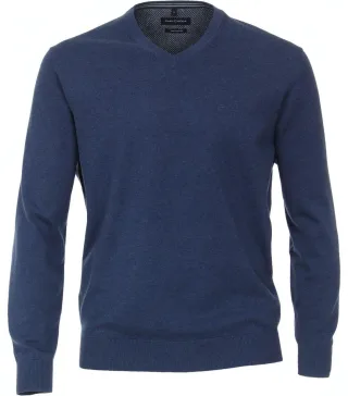 CASAMODA - Pullover mit V-Ausschnitt blau - Gr. - 3XL