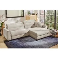 Jockenhöfer Gruppe Ecksofa Double One L-Form, B: 288 cm, 2x120 cm breite, elektr. Relaxfunktionen, Kopfteilverstellung, USB-Anschluss & Zierkissen