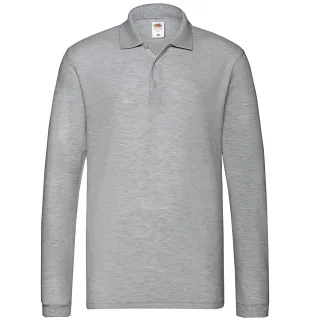 Fruit of the Loom - "Premium" Poloshirt für Herren Langärmlig (Athletisch meliert)