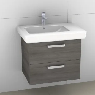 Artiqua 413 Waschtischunterschrank für IT! 121970 Graphit Struktur quer, 413-WU2L-K112-7070-401 413-WU2L-K112-7070-401
