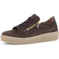 Gabor Plateausneaker Freizeitschuh, Halbschuh, Schnürschuh mit dezentem Fresenbesatz