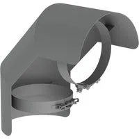 Feuercampus Ofenrohr Ø 120 mm Strahlungsschutz - Bogen 90° stehend - gussgrau, 120 mm