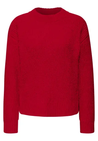 Street One - Softer Chenille Pullover rot - Gr. - 38
