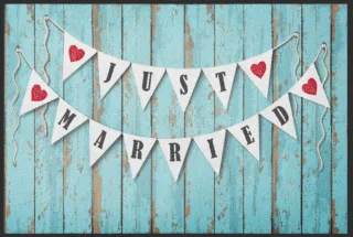 Fussmatte Just Married 6128 | Größe: 60 cm x 45 cm