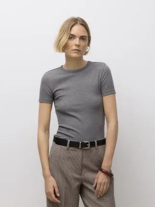 Aware - AWIRWINA SS O-NECK T-SHIRT NOOS Medium Grey Melange - Gr. - L