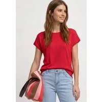 STREET ONE Kurzarmshirt Sommershirt aus Viskose mit Stretch