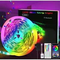 Nettlife LED Stripe Selbstklebend RGB Streifen 10/20/30m APP Steuerung Lichtband, für Schlafzimmer Flur Wohnzimmer TV Hintergrund Kleiderschrank
