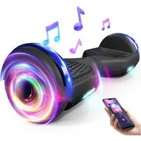 SISIGAD Balance Scooter 6,5 Zoll Dualmotorräder, Hoverboard mit LED-Licht, Smart Bluetooth, 10 km/h, Hoverboard mit LED Lichter Bluetooth,Geschenk für Kinder