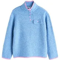 Next Strickpullover Bouclé-Pullover mit Stehkragen und Tasche (1-tlg)