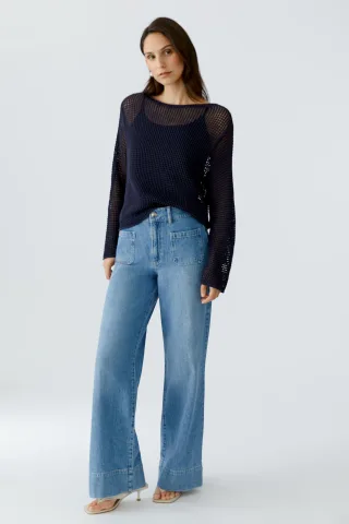 Oui - Pullover darkblue - Gr. - 34