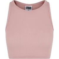 URBAN CLASSICS Muskelshirt Urban Classics Damen Ladies Cropped Rib Top (1-tlg)