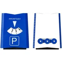 Best Offer Parkscheibe Parkscheibe mit integrierten Eiskratzer und 3 Einkaufchips