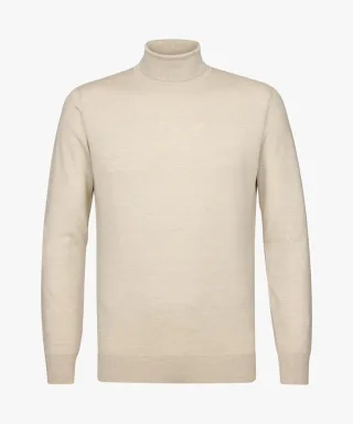 Profuomo - PULLOVER ROLL NECK BEIGE beige - Gr. - XXL