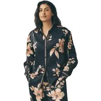 LAURA ASHLEY Langarmbluse Laura Ashley Langärmelige Satinbluse, geblümt (1-tlg)