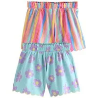 Next Shorts Strukturierte Shorts mit Bogenkante im 2er-Pack (2-tlg)
