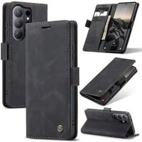 CaseMe Handyhülle Premium Hülle für Samsung Klapphülle Samsung S26 Ultra-Schwarz