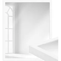 WANDStyle Wandspiegel H960, Großer Spiegel Weiß-gemasert 43x53, Wandspiegel, Ganzkörperspiegel