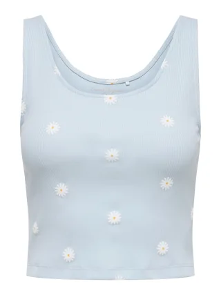 ONLY - ONLFENJA S/L SHORT TOP JRS Cashmere Blue - Gr. - L