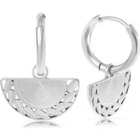 Made by Nami Paar Ohrhänger Set hängende Ohrringe Damen fächerförmig hypoallergen wasserfest, aus Edelstahl – Boho Stil – hautfreundlich – für empfindliche Haut