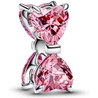 Pandora Bead 794253C01, Charm Silber Pinkfarbene Schleife