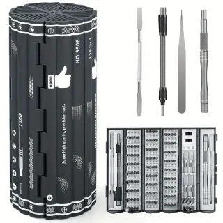 128 in 1 Precision Screwdriver Set CR-V Steel Magnetic Driver Kit Flexible Shaft for Electronics Computers Gaming Consol