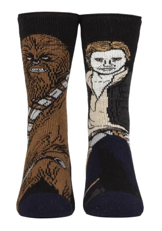 Herren Star Wars Socken | Heat Holders Lite | Novelty Thermosocken für den Winter - Chewie & Hans