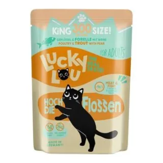 Lucky Lou Nassfutter Katze Adult Geflügel und Forelle 12x300 g