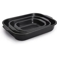 WOLL Auflaufform Woll Roast it! Bratreinen 3er Set, Aluminium, (3-St), PFAS-frei