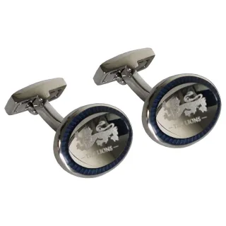 Hackett London Lions Mens Silver/Navy Manschettenknöpfe
