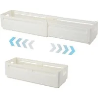 shop'n smile ideoon Organizer Küchenschrank Organizer Ausziehbar 28-48cm Regaleinsatz anpaß-&faltbar, Ausziehbar 28–48 cm, stabil mit Klemmen platzsparendes 6er/12er-Set