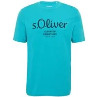 s.Oliver T-Shirt Herren T-Shirt 1er Pack Baumwolle Logo T-Shirt (Packung, 1er Pack)