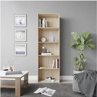 Vicco Bücherregal Bob, Sonoma/Sonoma, 60 x 190 cm mit 5 Fächern, 1-tlg.