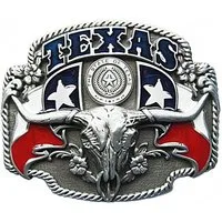 Westernlifestyle Gürtelschnalle Buckle Gürtelschliesse für Wechselgürtel Longhorn Texas Lone Star