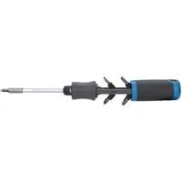 Magazin-Schraubendreher mit Knarrenfunktion SilentGEAR 1/4" schwarz/blau, mit 12 Bits