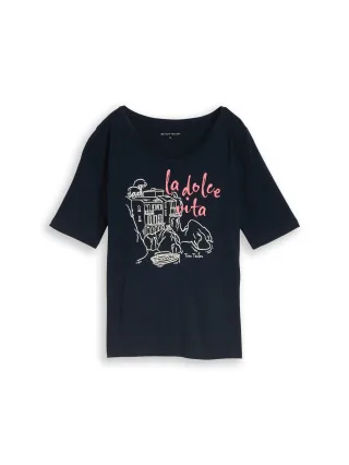 Tom Tailor - T-Shirt mit Print - Gr. - M