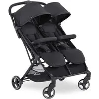 Hauck Zwillingsbuggy Swift X Duo - Black, Geschwister Buggy Zwillingsbuggy Einhändig Faltbar Kompakt faltbar