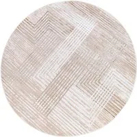 Tapiso Designteppich CRYSTAL, rund, Höhe: 8 mm, Kurzflor Schimmereffekt, pflegeleicht, allergikergeeignet