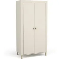 Beautysofa Drehtürenschrank Zweitürer Monta mit zwei Ablageflächen und einer Kleiderstange