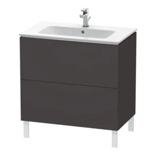 Duravit L-Cube Waschtischunterbau bodenstehend Graphit Supermatt 820x481x704 mm - LC662608080 LC662608080