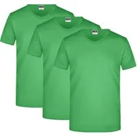 James & Nicholson T-Shirt 3er-Pack Figurbetontes Herren T-Shirt mit V-Ausschnitt JN912 (Spar-Set, 3er-Pack) Slimfit V-Shirt